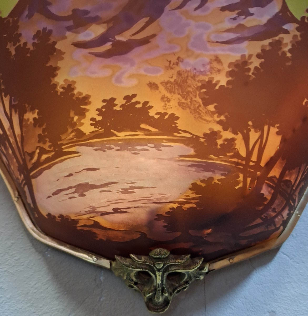 Pair Of Decorative Wall Sconces, Art Nouveau Style-photo-4