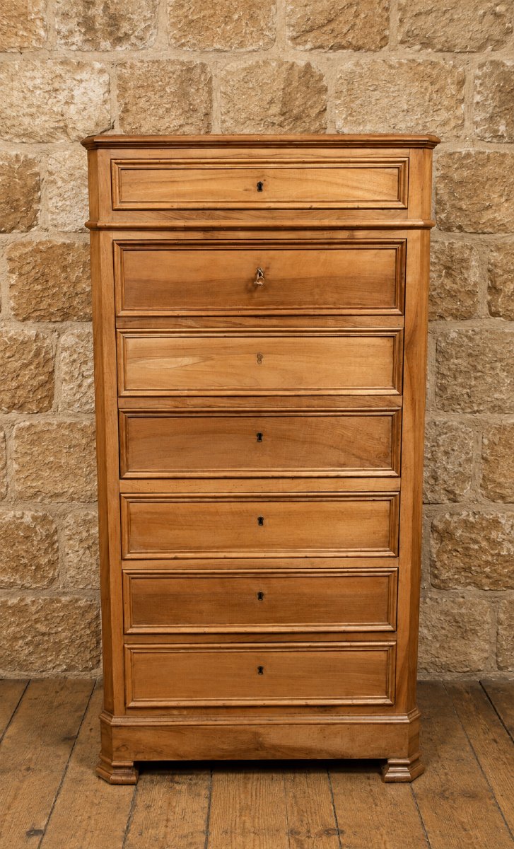 Walnut Weekly Secretary Desk – Louis-philippe Period, 19th Century