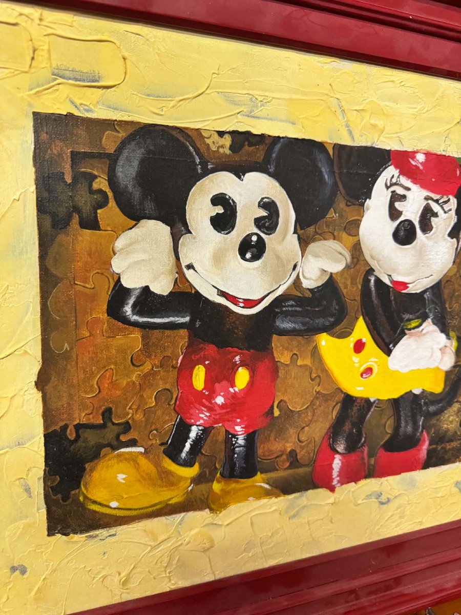 Pop Art Work – Mickey And Minnie – Mixed Media – Signed And Dated 98  -photo-3