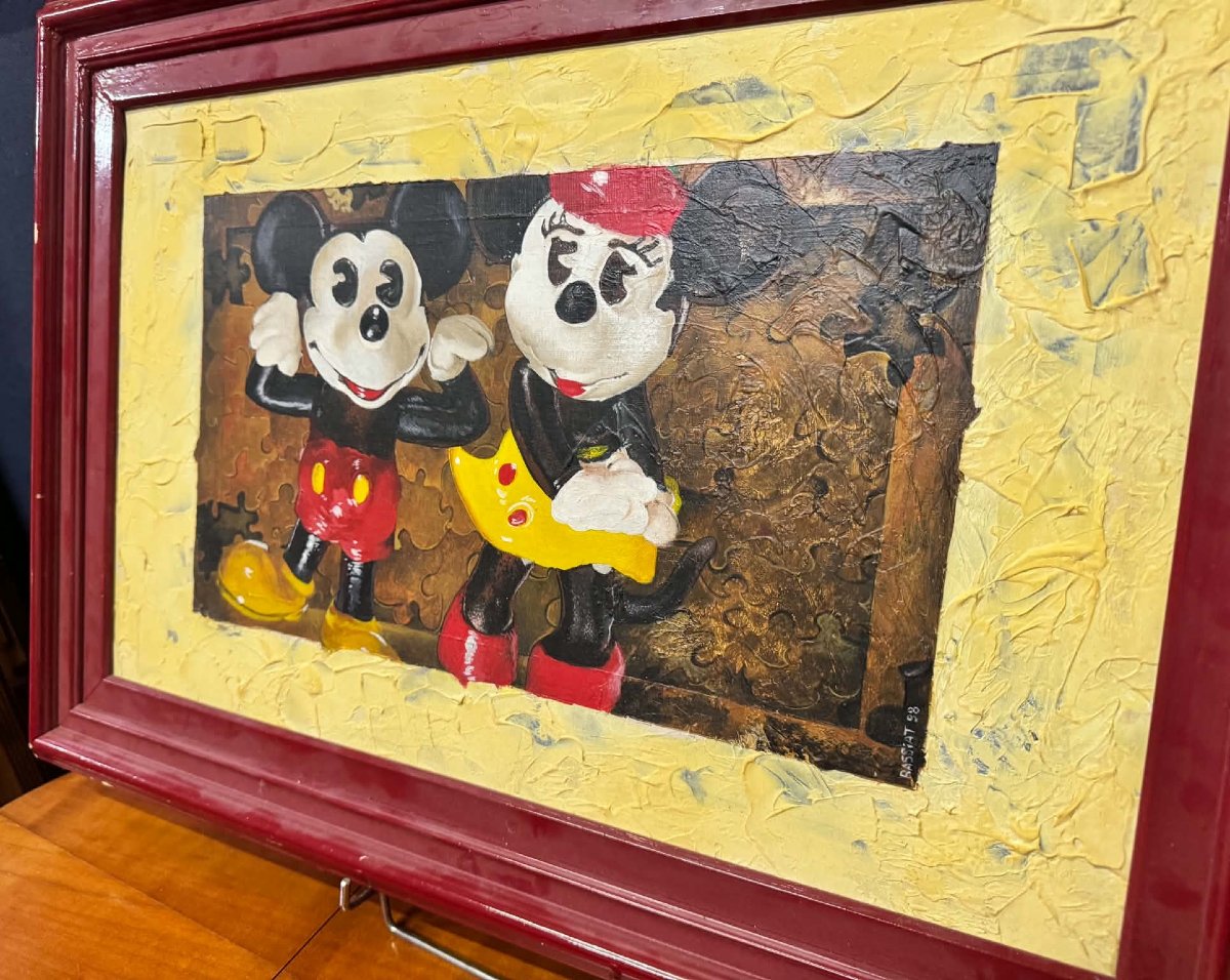 Pop Art Work – Mickey And Minnie – Mixed Media – Signed And Dated 98  -photo-4