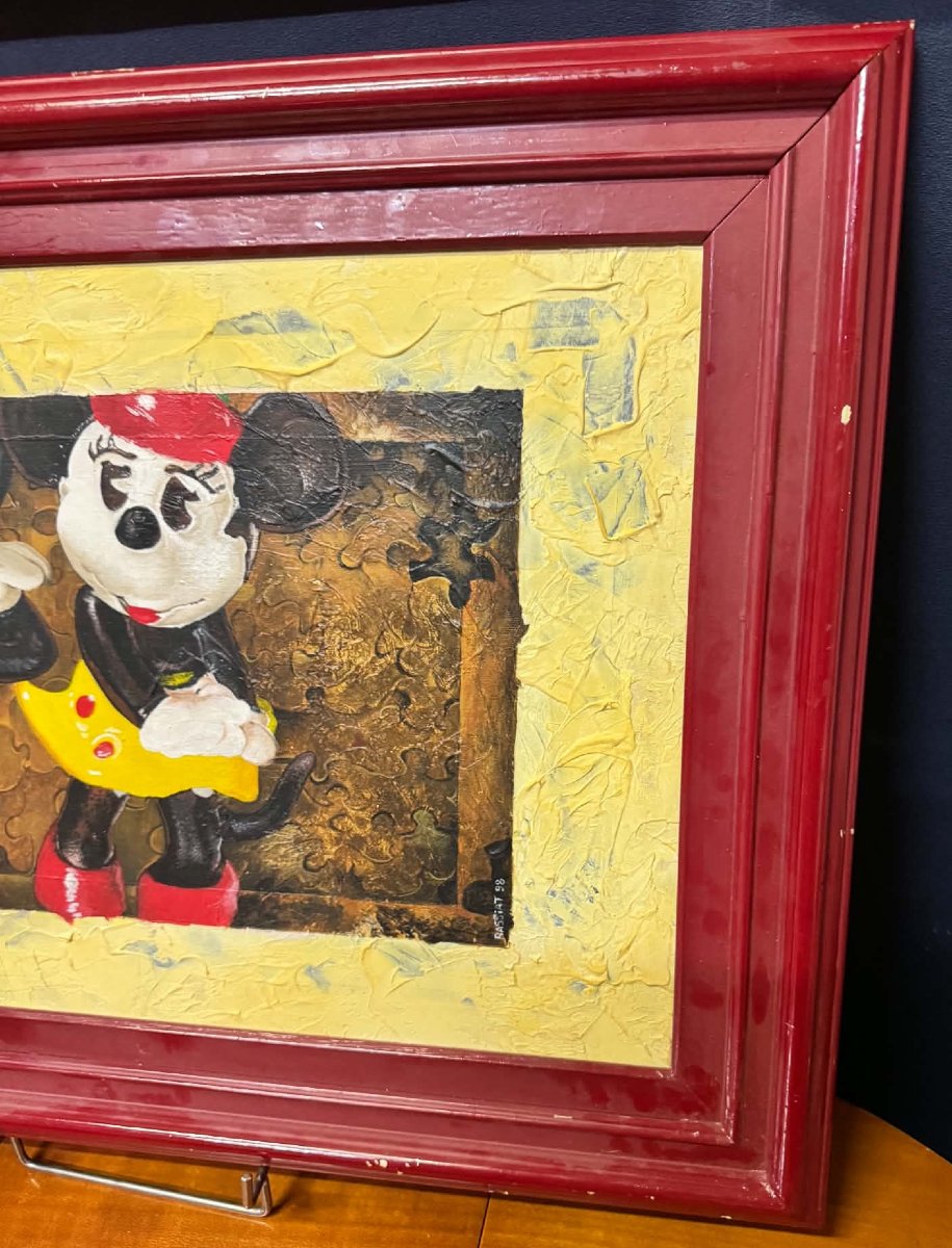 Pop Art Work – Mickey And Minnie – Mixed Media – Signed And Dated 98  -photo-6
