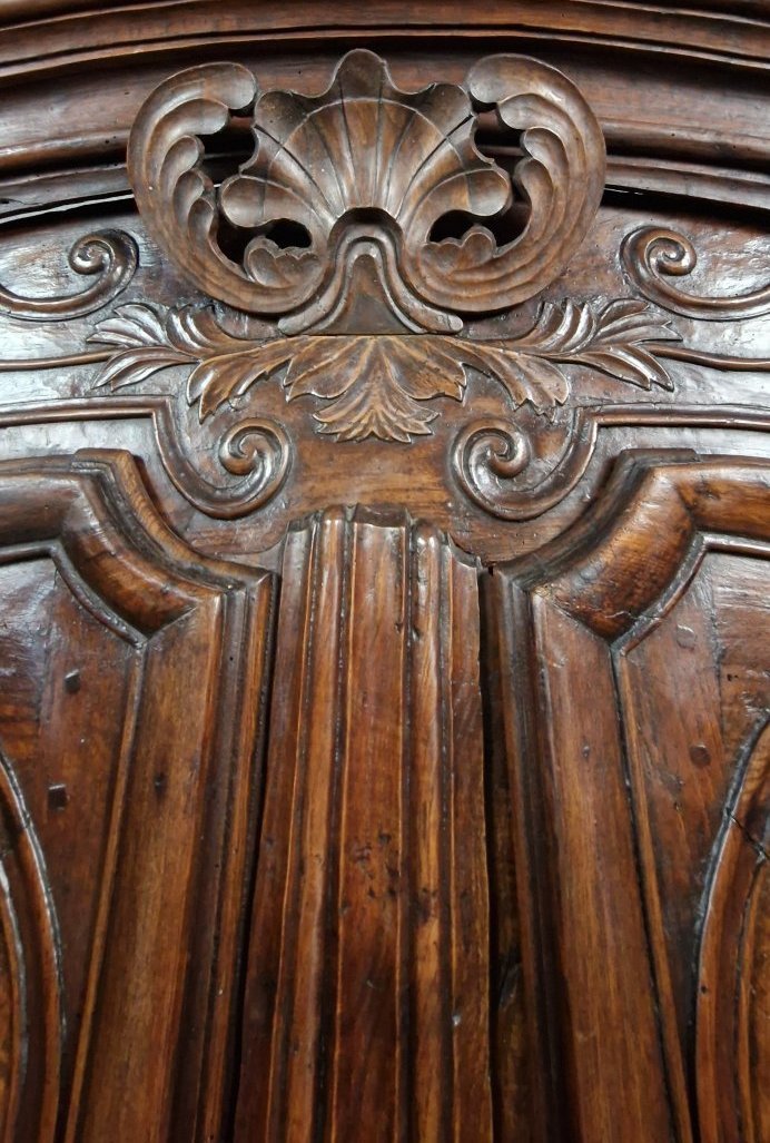 Importante armoire de mariage Louis XV en noyer et ronce – Vallée du Rhône – XVIIIe siècle  -photo-3
