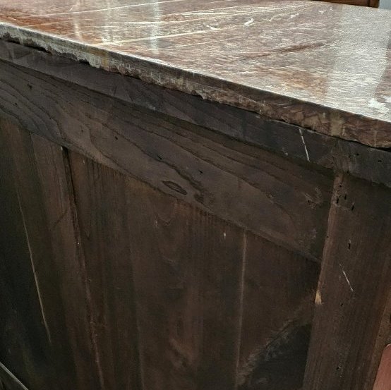 Carved Wooden Trouser Cabinet – Twisted Columns – Marble Top – 19th Century-photo-5