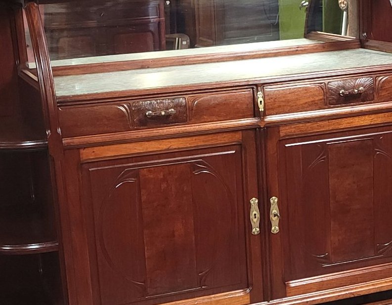 Large Art Nouveau Sideboard – Mercier Frères Paris – Mahogany-photo-4