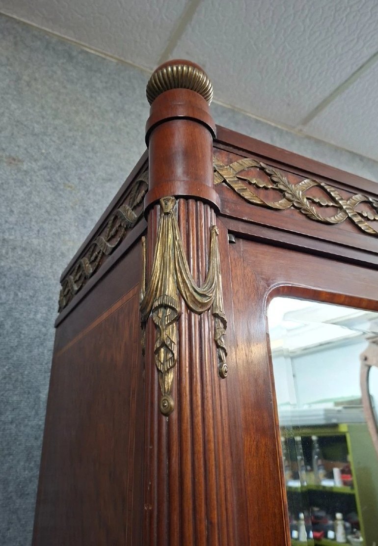 Armoire à glace de style Louis XVI – Acajou et bronzes dorés – XIXe siècle -photo-2