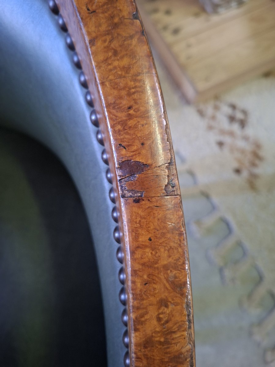 Gondola Office Chair – Magnifying Glass – Empire / Restoration Style -photo-4