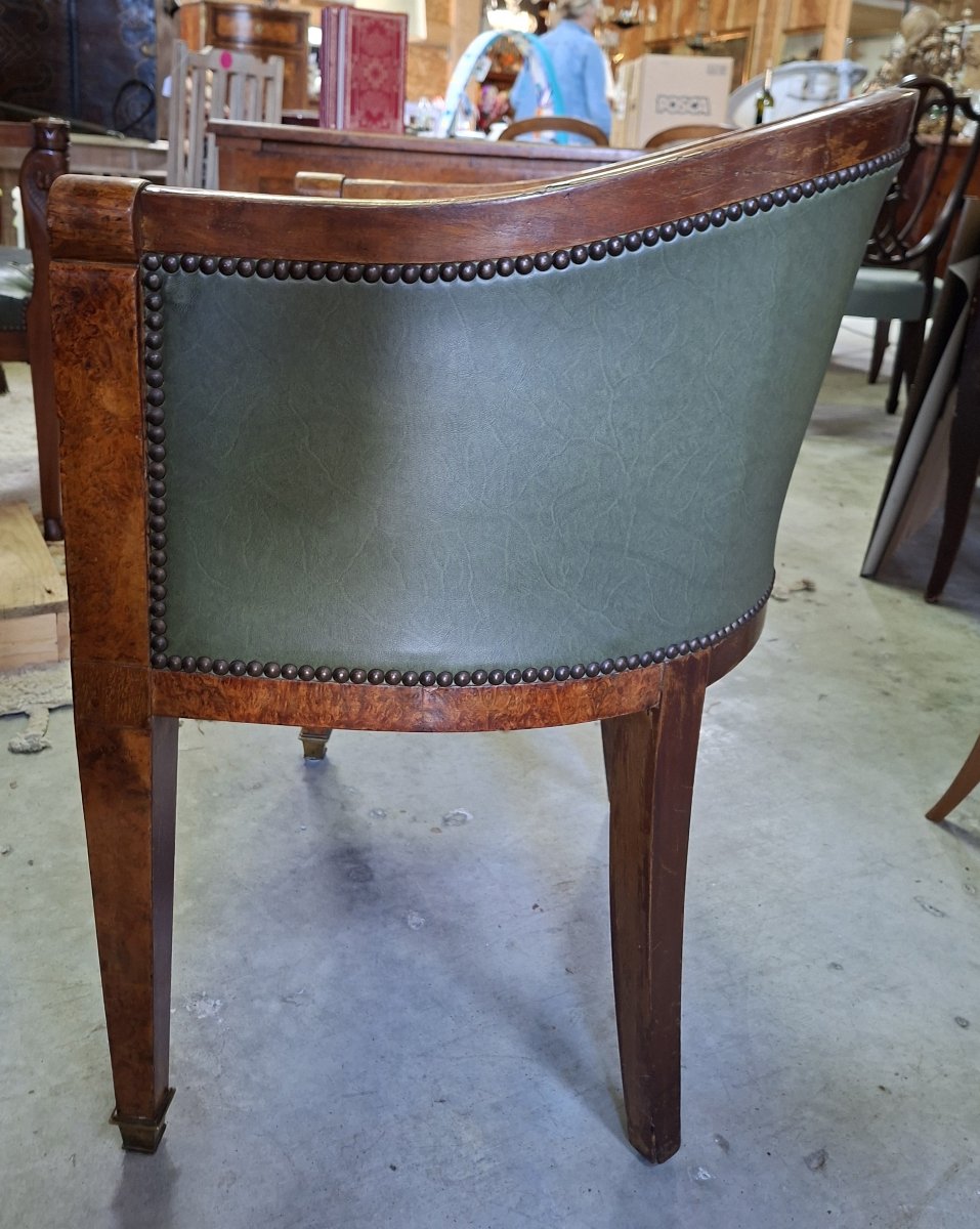 Gondola Office Chair – Magnifying Glass – Empire / Restoration Style -photo-3