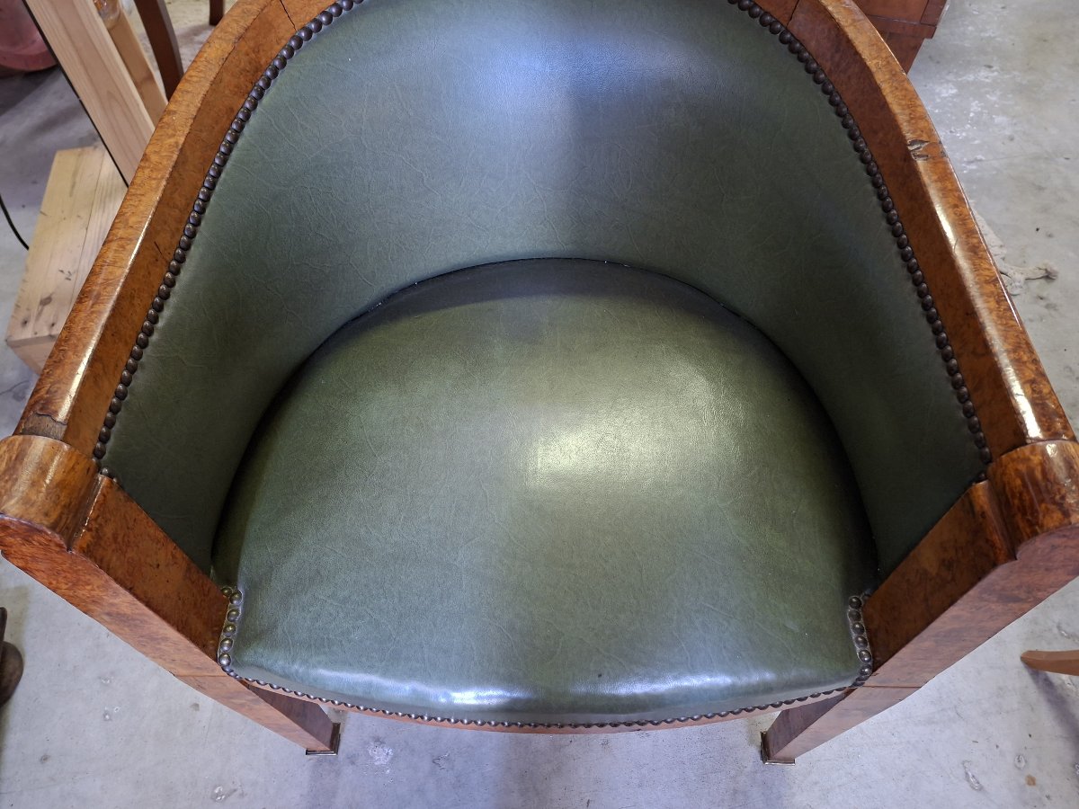 Gondola Office Chair – Magnifying Glass – Empire / Restoration Style -photo-6