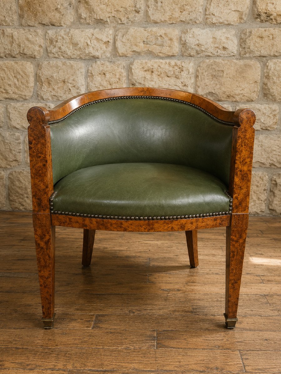 Gondola Office Chair – Magnifying Glass – Empire / Restoration Style 