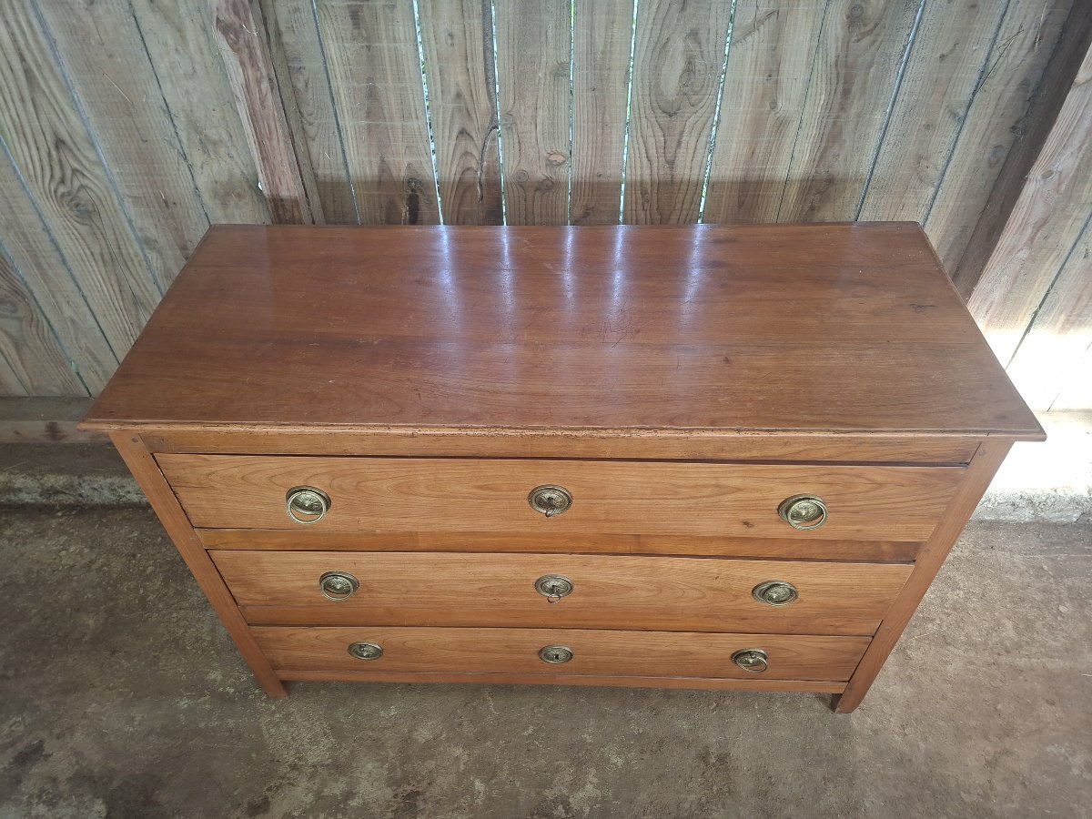 Louis XVI-era Chest Of Drawers Made Of Solid Cherry Wood-photo-1
