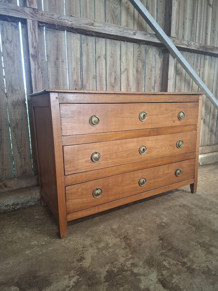 Louis XVI-era Chest Of Drawers Made Of Solid Cherry Wood-photo-5