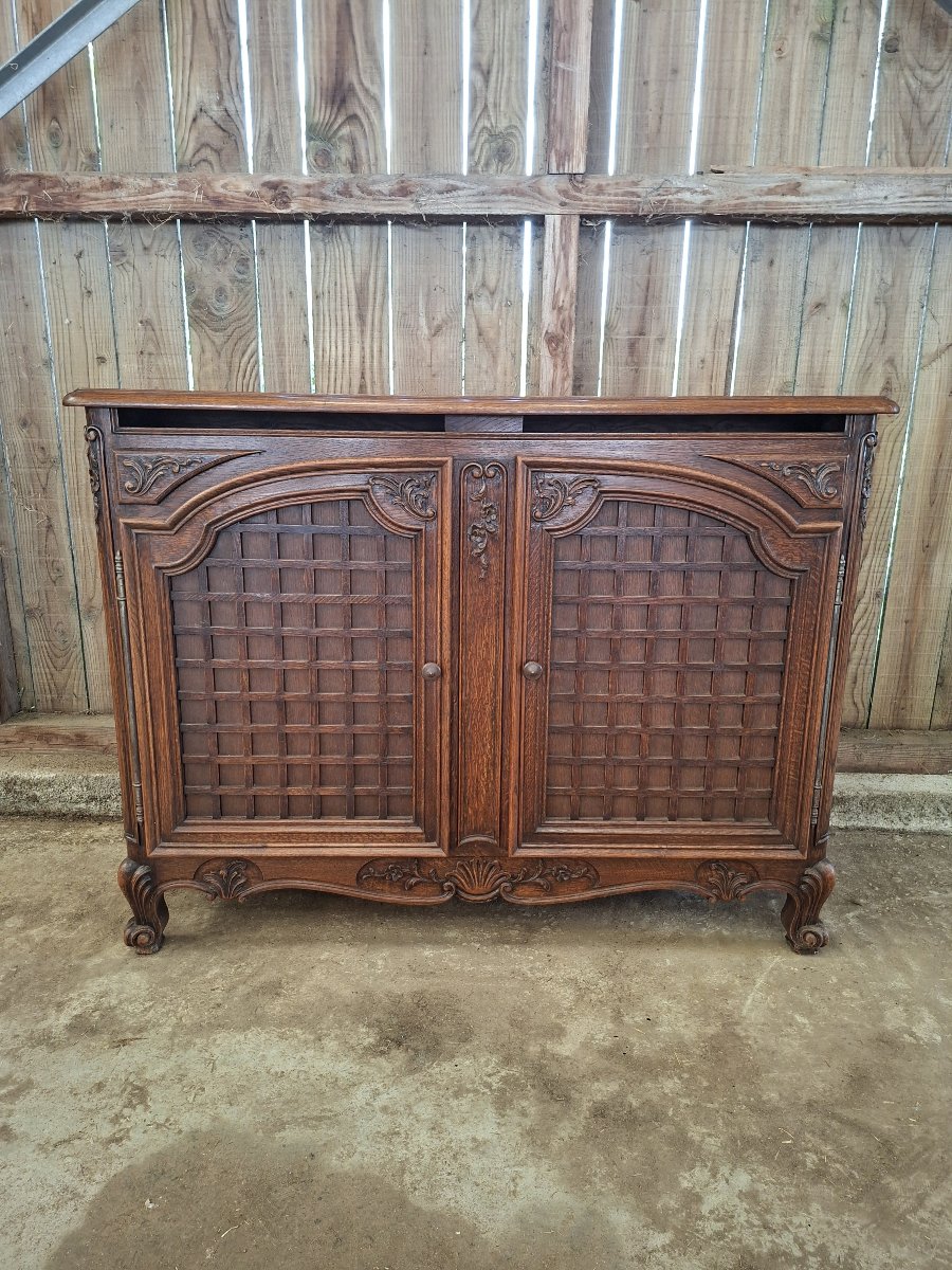 Faux Buffet  a cache secréte en chêne sculpté – St Louis XV/Régence -photo-2
