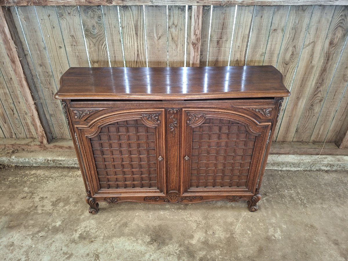 Faux Buffet  a cache secréte en chêne sculpté – St Louis XV/Régence -photo-3