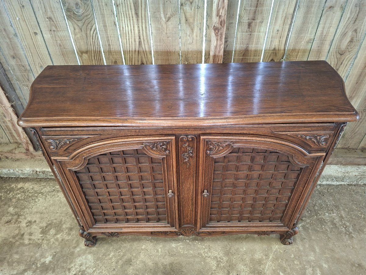 Faux Buffet  a cache secréte en chêne sculpté – St Louis XV/Régence -photo-4