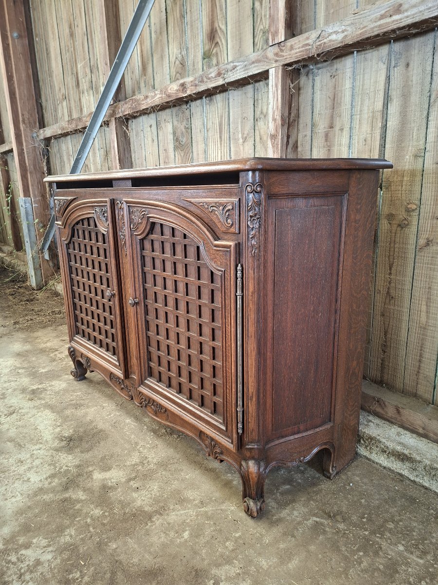 Faux Buffet  a cache secréte en chêne sculpté – St Louis XV/Régence -photo-2