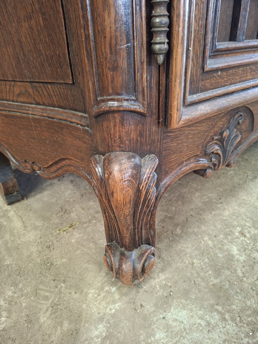 Faux Buffet  a cache secréte en chêne sculpté – St Louis XV/Régence -photo-4
