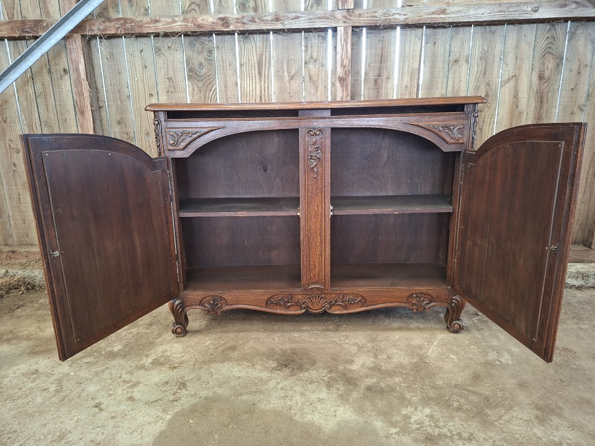 Faux Buffet  a cache secréte en chêne sculpté – St Louis XV/Régence -photo-5