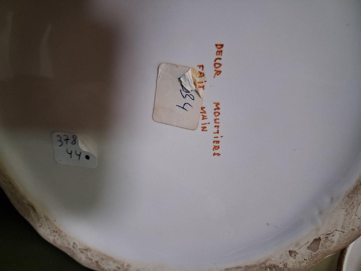 Importante potiche couverte en faïence dans le goût de Moustiers – H. 55 cm -photo-2