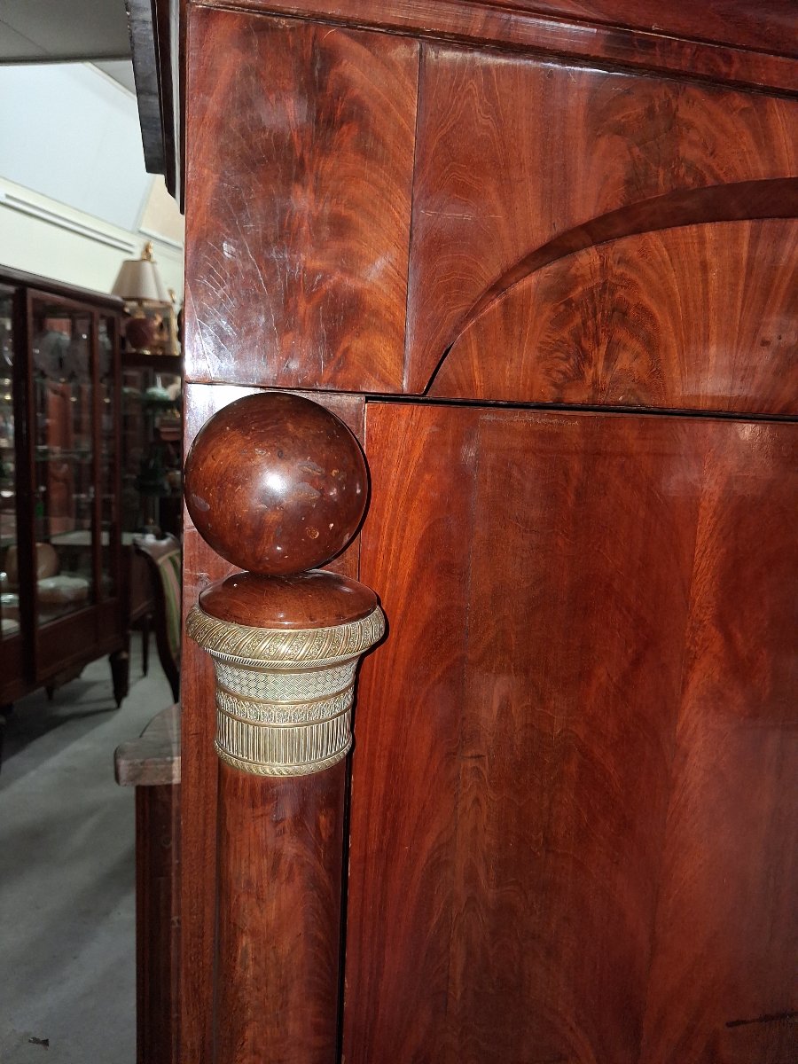 Secrétaire à abattant en acajou – Style Empire – Intérieur à secrets et mécanisme pivotant -photo-1