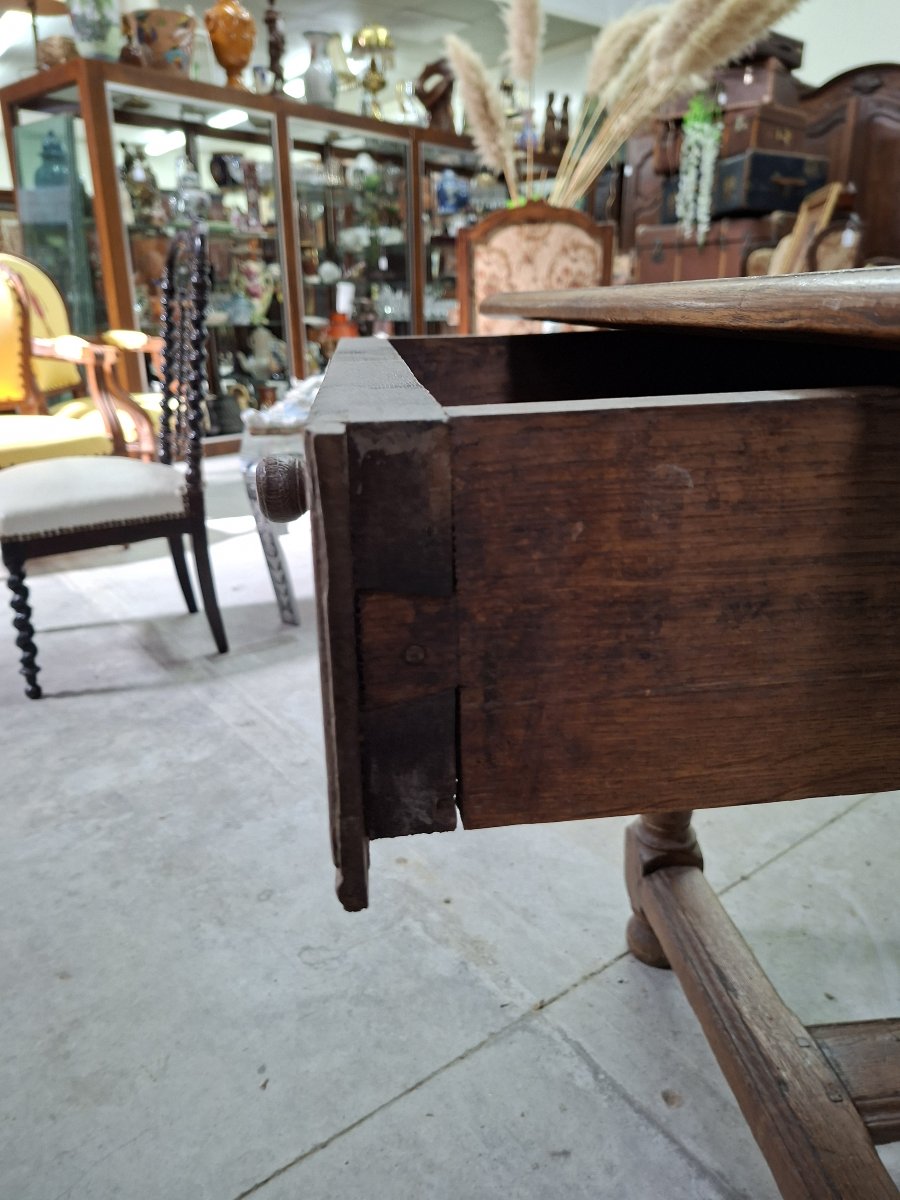 Grande table de ferme en chêne – XIXe siècle – 235 cm -photo-7