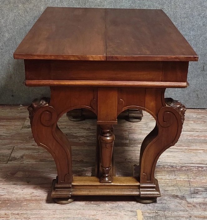 Carved Walnut Coffee Table – Neo-renaissance Style – 19th Century -photo-2