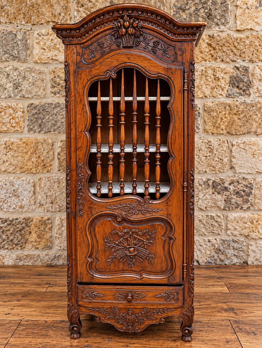Louis XV-style Stocking Frame In Richly Carved Walnut – 19th Century 