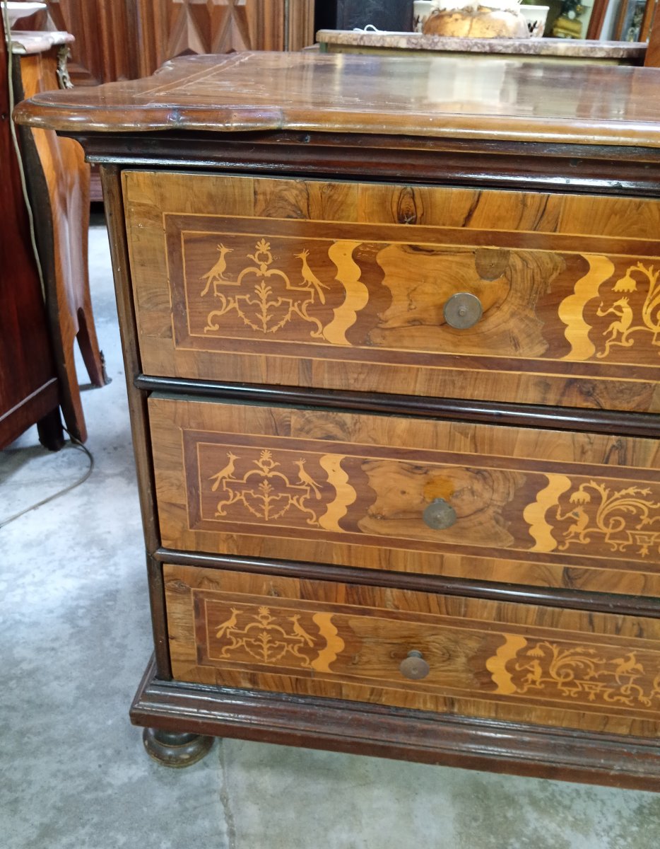 Trés Grande Commode époque Louis XIV en marqueterie – fin XVIIe / début XVIIIe siècle-photo-4