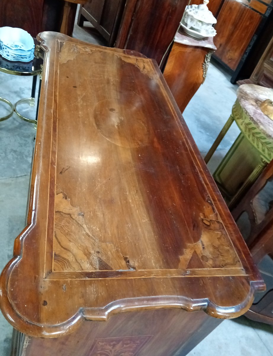 Trés Grande Commode époque Louis XIV en marqueterie – fin XVIIe / début XVIIIe siècle-photo-3