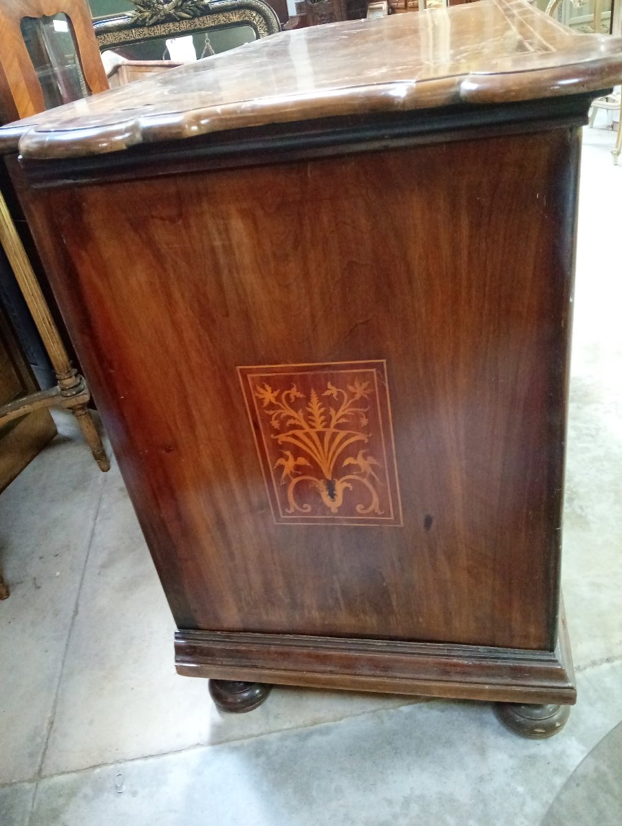 Trés Grande Commode époque Louis XIV en marqueterie – fin XVIIe / début XVIIIe siècle-photo-4