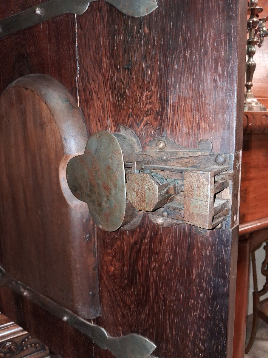 Important cabinet d’apparat en noyer sculpté – Style Renaissance – XIXe siècle -photo-7