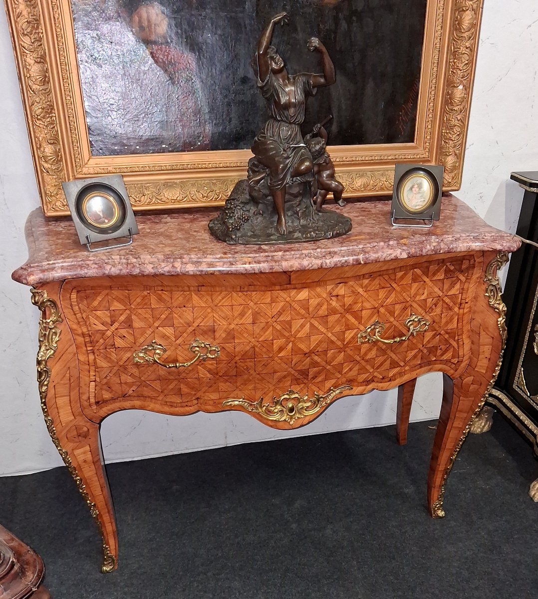 Commode d’applique, commode en console, commode à perruque / style Louis XV-photo-2