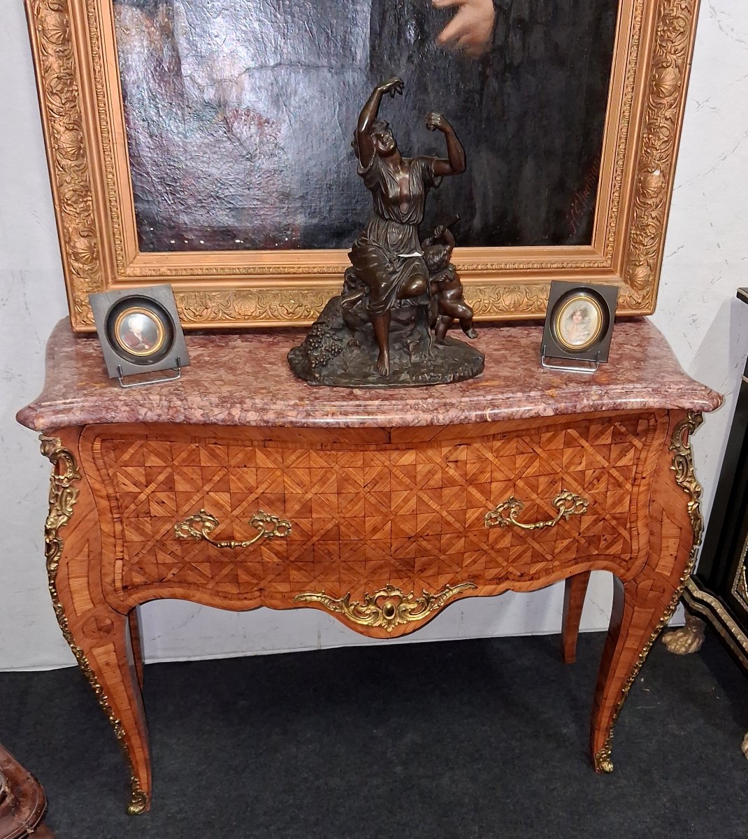 Commode d’applique, commode en console, commode à perruque / style Louis XV-photo-3