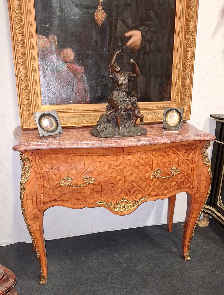 Commode d’applique, commode en console, commode à perruque / style Louis XV-photo-1