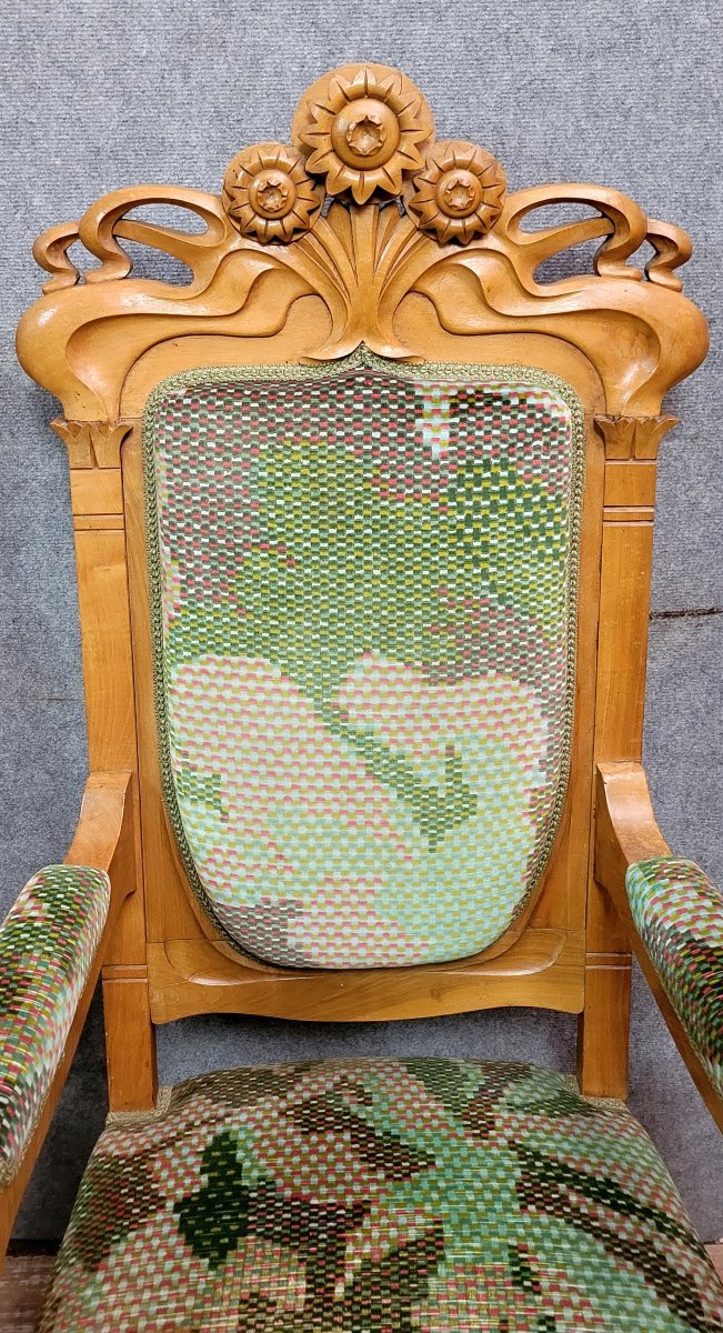 Paire de fauteuils Art Nouveau – Jugendstil – d’après Cugini Lanzani, vers 1900 -photo-2