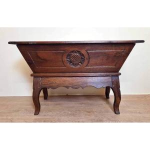 Rustic Kneader Louis XV Period In Solid Wood