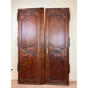 Louis XV Period Doors In Carved Oak