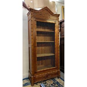 Napoleon III Period Library Bamboo Style