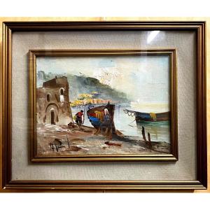 20th Century Italian School: Oil On Canvas Signed Lower Left  