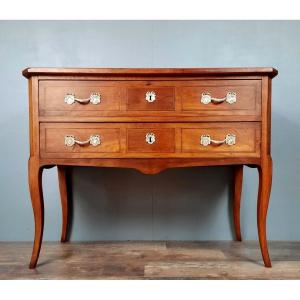 Louis XV Period Sauteuse Commode In Marquetry 