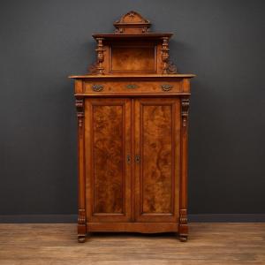 Cabinet époque Biedermeier En Noyer Et Ronce époque XIXeme