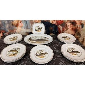 Longchamp: 19-piece Porcelain Fish Set