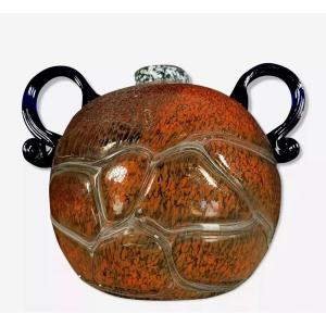 Blown Glass And Glass Paste Ball Vase