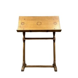 Napoleon III Period Lectern Or Music Stand In Marquetry 