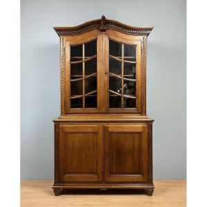 Dutch Oak Bookcase Buffet In The 18th Century Style  