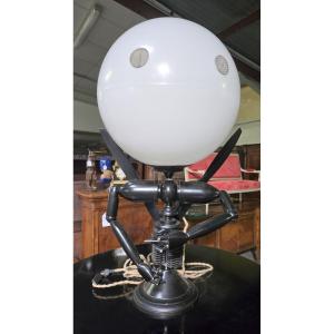Unusual Modernist Thermoformed Lamp From The Mister Babache Brand / Height 103cm