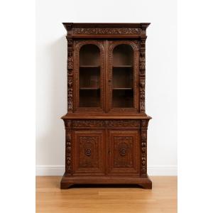 Hunting Lodge Sideboard In Carved Solid Wood 