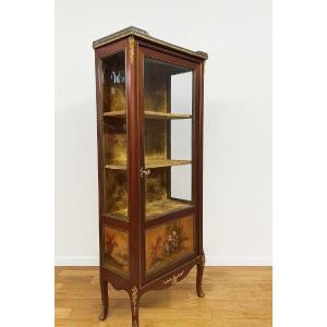 Louis XV Style Gallery Display Case Stamped In Mahogany And Martin Varnish, 19th Century