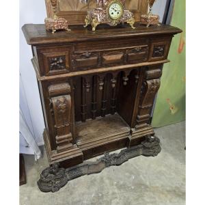 Renaissance Style Fireplace In Solid Wood