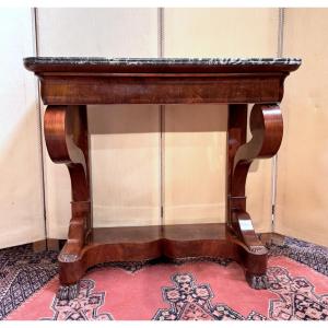 console époque Empire - Restauration en acajou