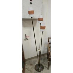 Lampadaire vintage en laiton vers 1960